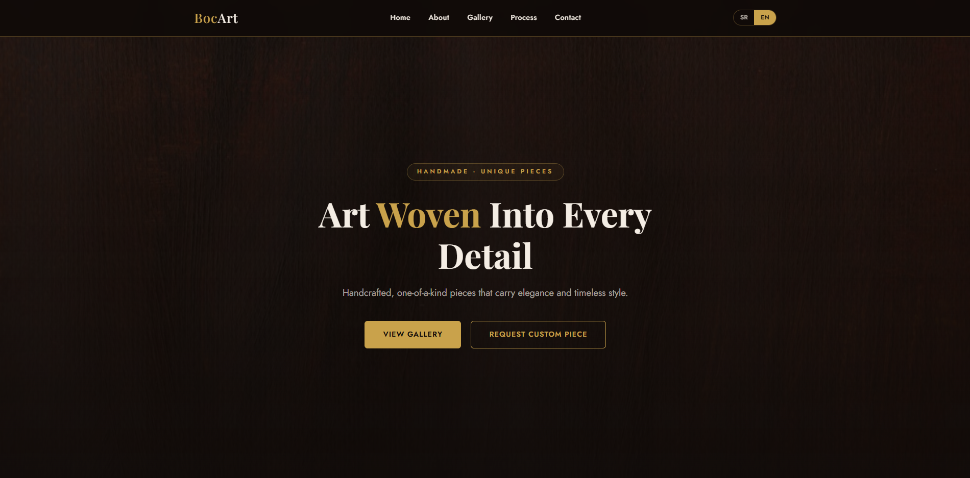 BocArt custom website presentation